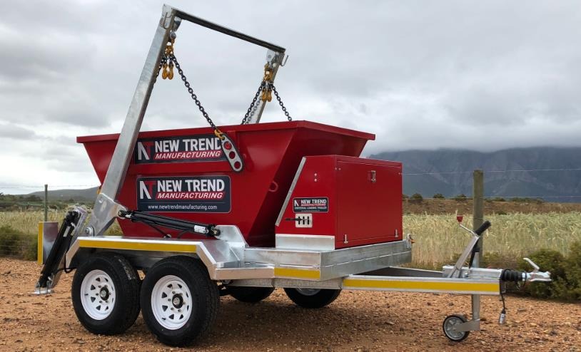 New Trend Mini Skip Bin Trailer With Mini Skip Bin